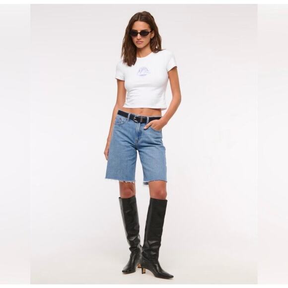 Abercrombie & Fitch the A&F jort mid rise women’s size 29 - Picture 2 of 7